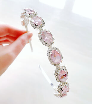 Pink Crystal Occasion Headband, 3 of 4