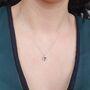 Mini Heart Light Amethyst June Birthstone Necklace, thumbnail 2 of 4