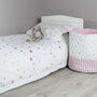 Pink Embroidered Star Cot Bed Duvet And Pillowcase Set, thumbnail 5 of 5