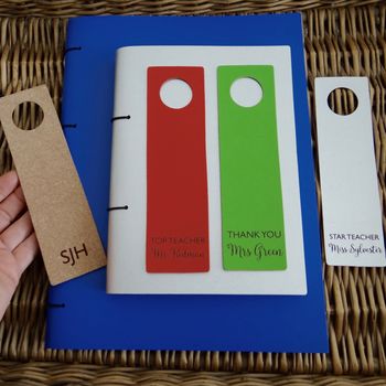 Personalised Teacher's Gift Leather Bookmark, 3 of 6
