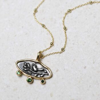 Gold Plated Sterling Silver Hieroglyphics Necklace, 3 of 10