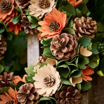 Autumn Floral Door Wreath, 4 of 6