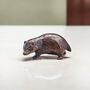 Miniature Bronze Badger Sculpture 8th Anniversary Gift, thumbnail 1 of 6