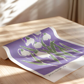 Snowdrops Hand Painted Art Print, 4 of 6