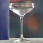Personalised Engraved Champagne Saucer For Couple, thumbnail 4 of 9