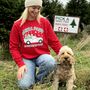 Red Santa Paws Dog Lover Christmas Jumper, thumbnail 2 of 12