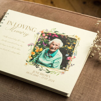 In Loving Memory Photo Funeral Guest And Remembrance Book, 2 of 8