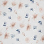 Blush Wrapping Paper Roll, Blue Floral Gift Wrap, thumbnail 2 of 2