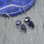 Sapphire Earrings: Gold Or Silver, Minimalist Jewelry, thumbnail 8 of 11