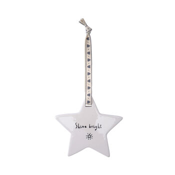 Shine Bright Hanging Star Ornament, 2 of 2