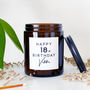 Personalised 18th Birthday Soy Wax Candle Gift Choice Of Fragrance, thumbnail 1 of 10