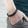 Personalised Men's Leather Braided Bracelet, thumbnail 3 of 8