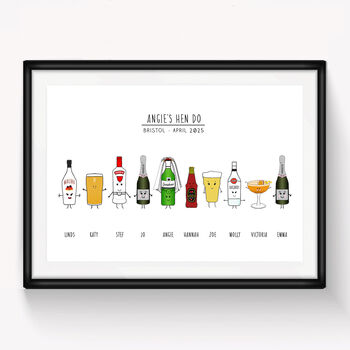 Personalised Hen Do Print, 12 of 12