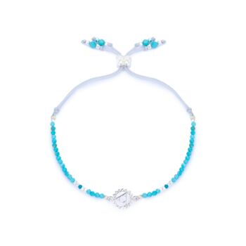 Turquoise Howlite And Apatite Throat Chakra Bracelets And Necklaces, 4 of 6
