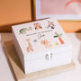 Personalised White Safari Keepsake Memory Box Gift For New Borns Birthday, thumbnail 2 of 5