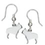 French Bulldog Silhouette Earrings Sterling Silver, thumbnail 1 of 5