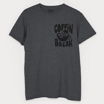 Coffin Break Men's Halloween T Shirt, 3 of 10