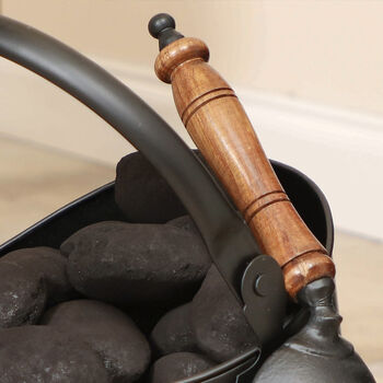 Personalised Black Coal Bucket With Shovel, 5 of 10