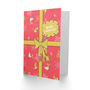 Present Wrapper Xmas Gift Bow Ribbon Christmas Card, thumbnail 2 of 4