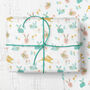 Spring Hare And Rabbit Wrapping Paper Roll Or Folded, thumbnail 2 of 3
