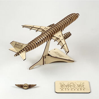 Airbus A320 Ceo Wingfence Model Plane Personalised Wooden Kit, 5 of 12