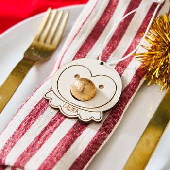 Penguin Decoration And Bag Of Chocolate Noses, 4 of 5