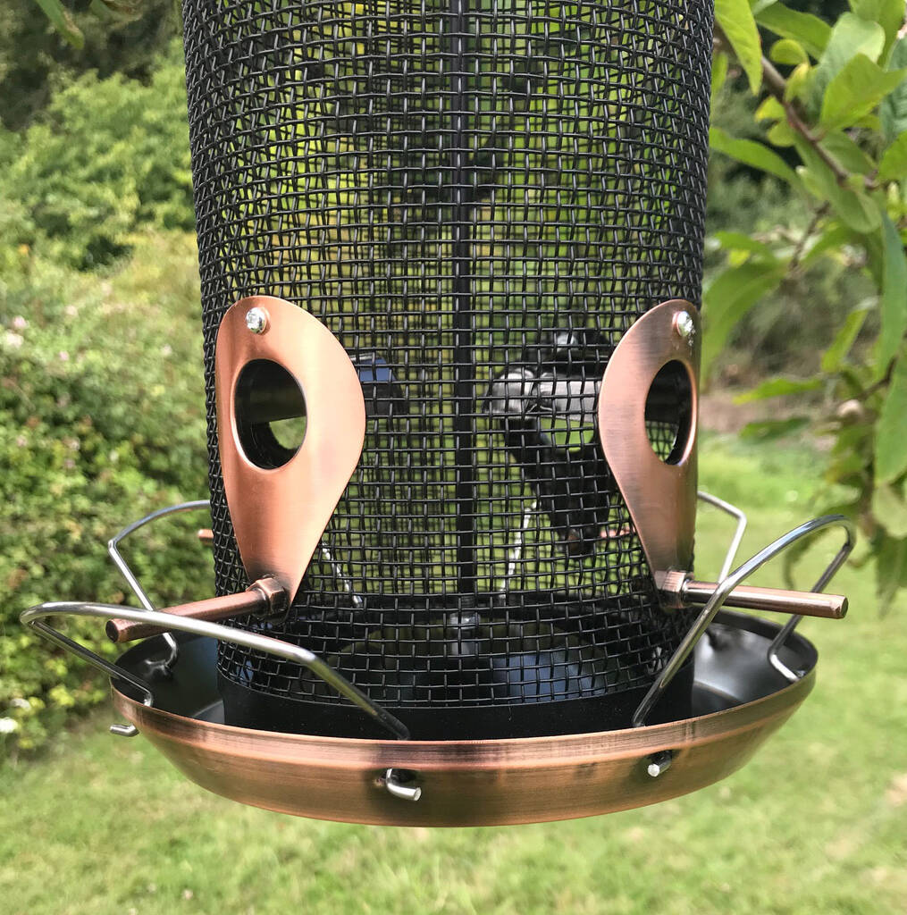 giant copper seed bird feeder by garden selections