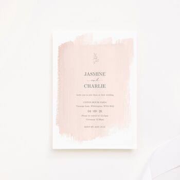 Blush Digital Wedding Evite Or Printable Invitation, 3 of 4