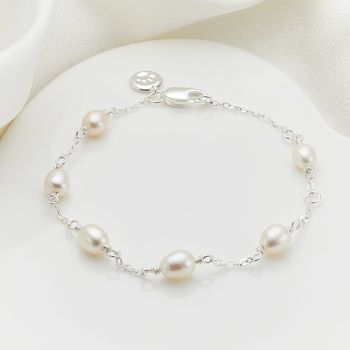 Girls Sterling Silver First Pearl Gift Set, 2 of 8