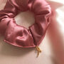 Personalised Silk Scrunchie With Gold Initial Charm, thumbnail 2 of 6