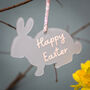 Foil Happy Easter Bunny Keepsake Decoration, thumbnail 2 of 6