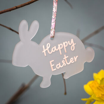 Foil Happy Easter Bunny Keepsake Decoration, 2 of 6