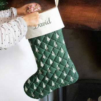 Personalised Handmade Quilted Stocking Tree Design, 2 of 4