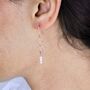 Pearl Threader Earrings, thumbnail 2 of 11