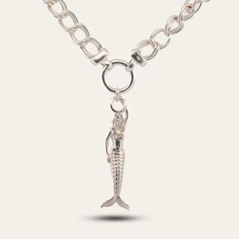 Maxi Mermaid Silver Necklace Zennor, 2 of 4
