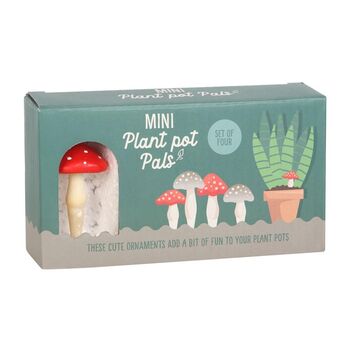 Set Of Four Mini Mushroom Plant Pot Pals, 2 of 2