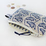 Navy Cow Parsley Coin Purse, thumbnail 4 of 5