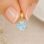 Personalised 9ct Yellow Gold Aquamarine Pendant Necklace: March Birthstone Gift – 5mm, thumbnail 1 of 11