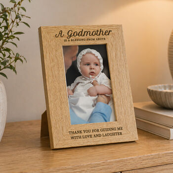 Personalised Godmother 6x4 Wooden Photo Frame, 2 of 4