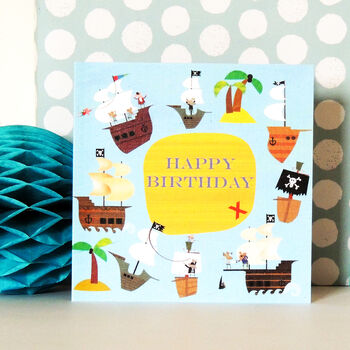 Pirate Ships Birthday Card, 3 of 4