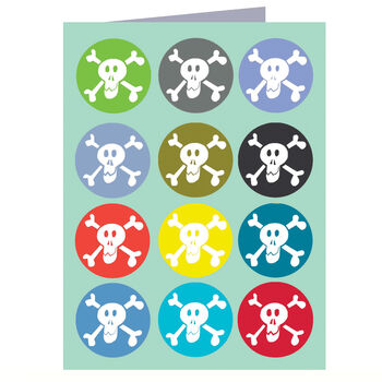 Mini Skulls Greetings Card, 2 of 4