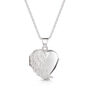 Italian Angel Wing Heart Locket – Silver, thumbnail 1 of 4