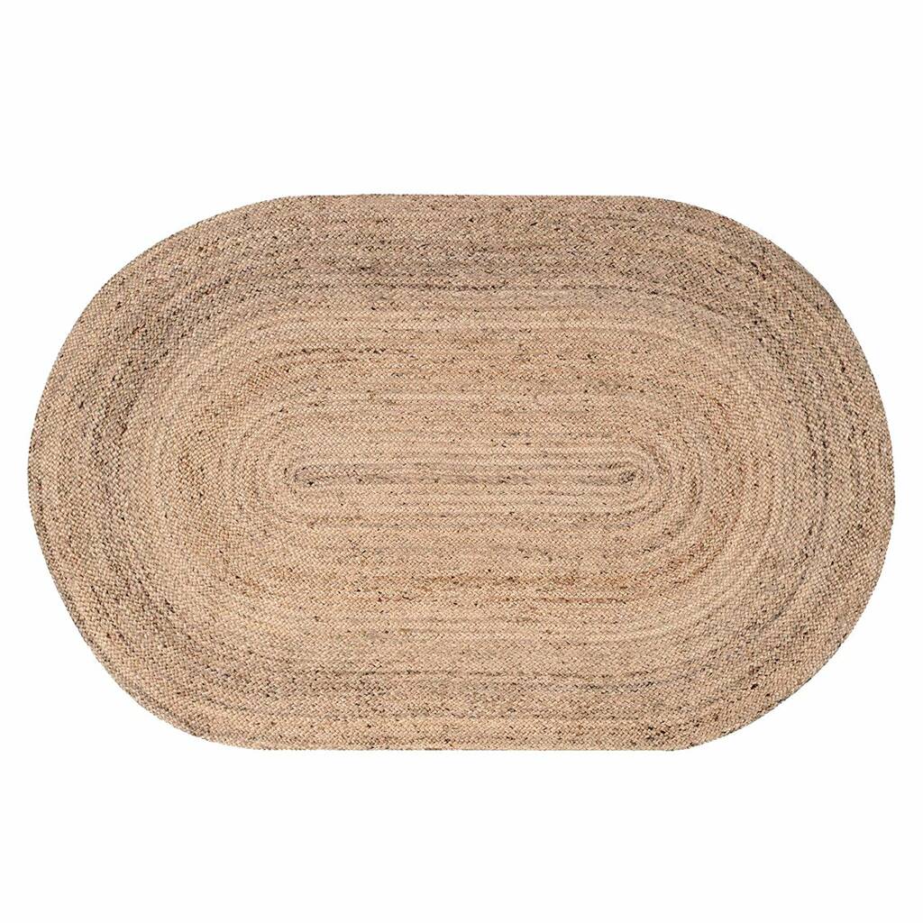 Oval Natural Jute Rug 60 X 90 Cm By Hunter Jones Vintage