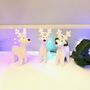 Christmas Set Of Little Reindeer Decorations, thumbnail 3 of 4