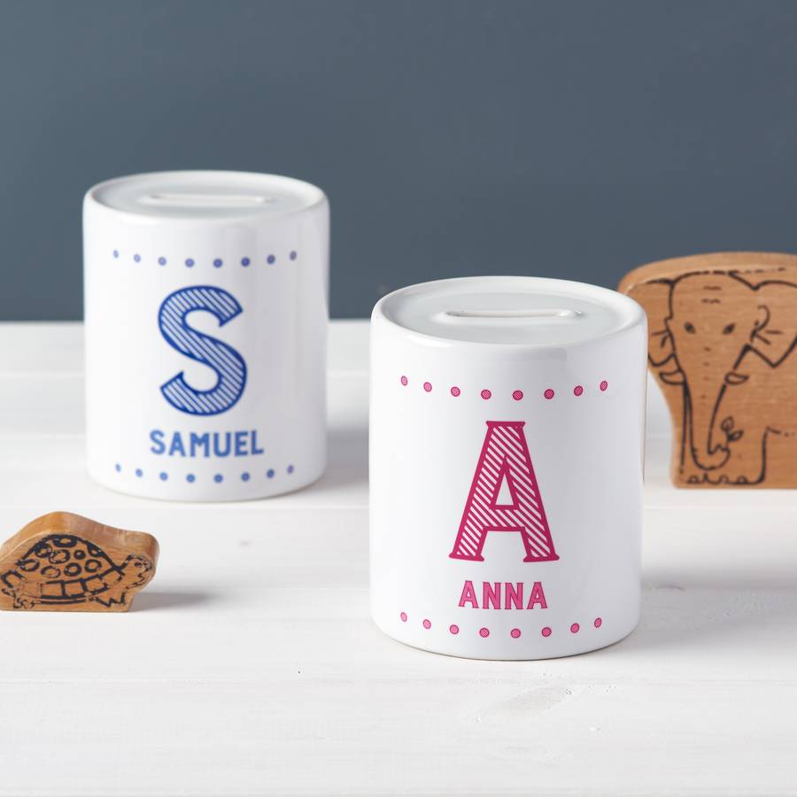 Personalised Ceramic Christening Money Box By Sunday's Daughter