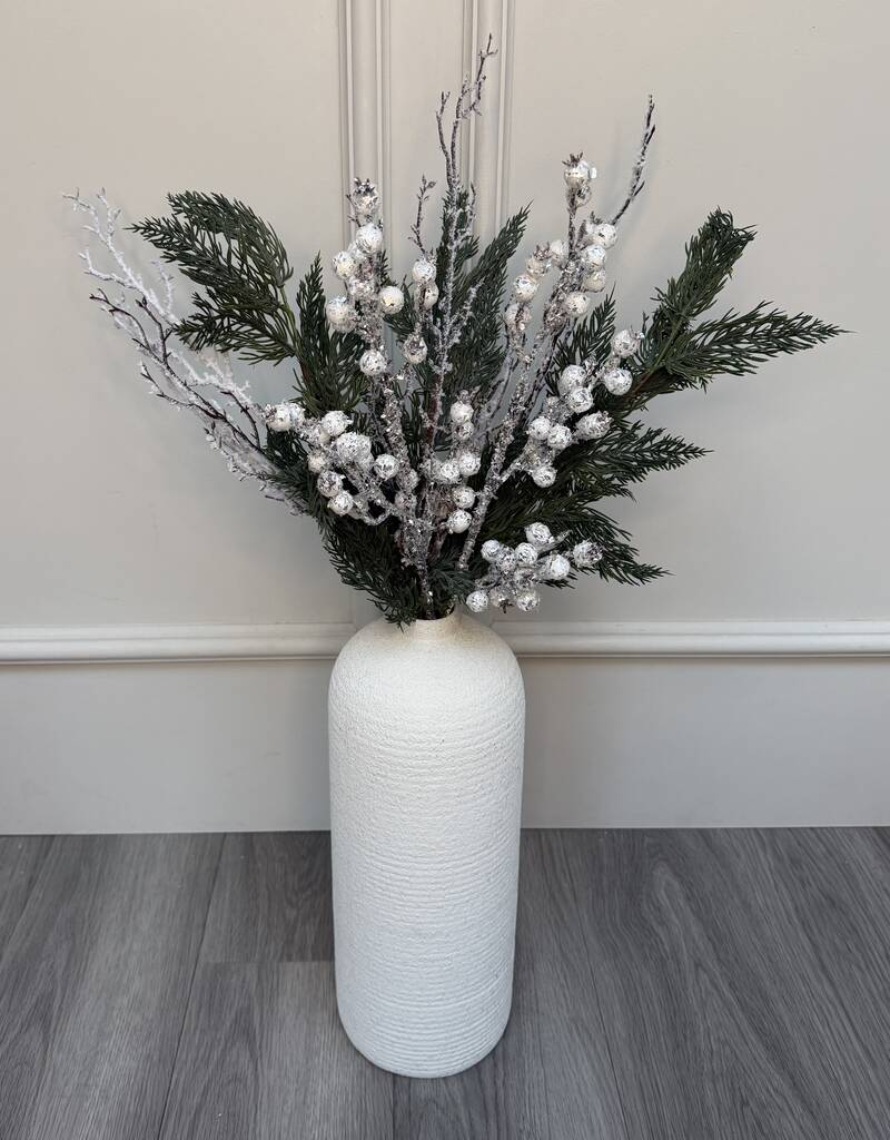 Snowy Frosted Faux Foliage Bunch, 1 of 2