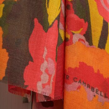 Secret Garden Mocha Wool Scarf, 3 of 8