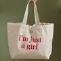 Personalised Customisable Slogan Cotton Tote Bag In Red, thumbnail 1 of 3
