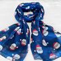 Vintage Santa Print Scarf, thumbnail 3 of 8