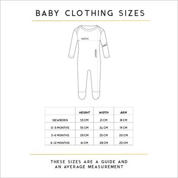 Personalised Palm Initial Baby Grow, 5 of 8